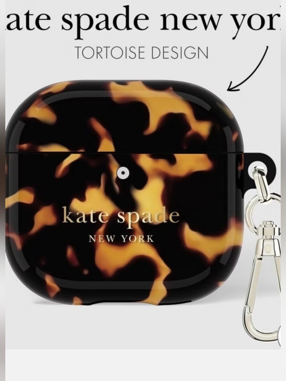 kate spade Tortoise-Pattern AirPods Case - Black & Brown